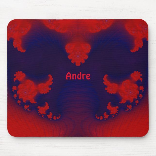 Mousepad ANDRE ~ Pad de mouse vermelho e azul (Frente)