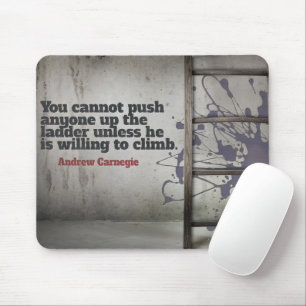 Mousepad Andrew Carnegie Inspirational Cote "Push Up"