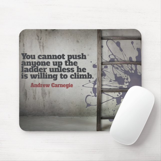 Mousepad Andrew Carnegie Inspirational Cote "Push Up" (Com mouse)