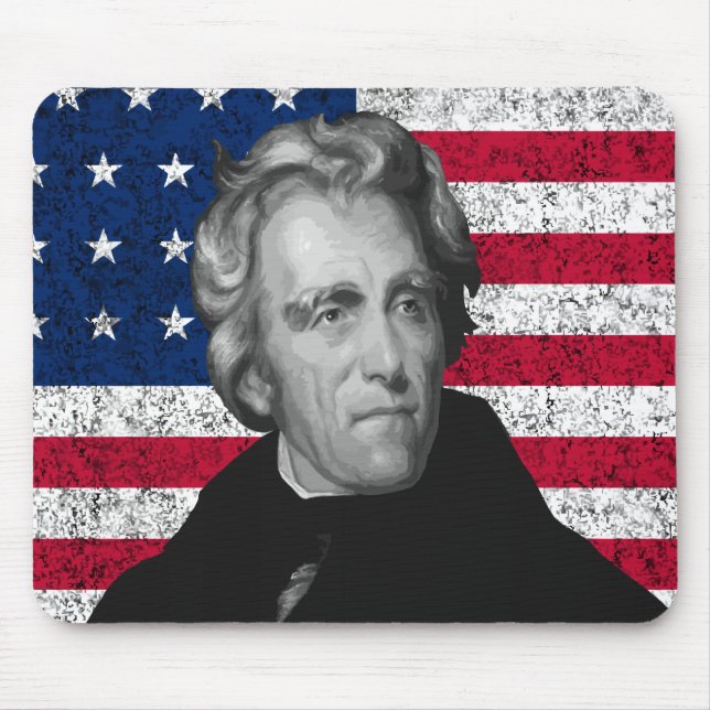 Mousepad Andrew Jackson e a bandeira dos E.U. (Frente)