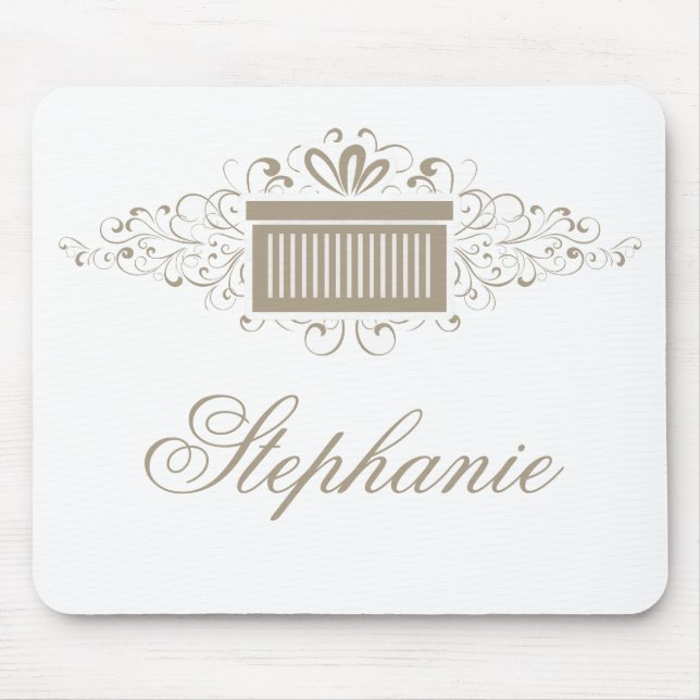 Mousepad Anéis de Férias Presentes no Mousepad, Latte (Frente)