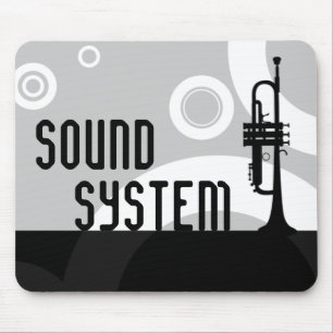 Mousepad anéis de trompete do sistema de som