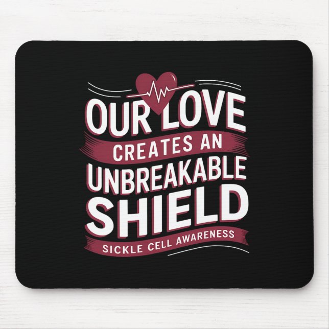Mousepad Anel de proteção inseparável Mês de consciência fa (Frente)