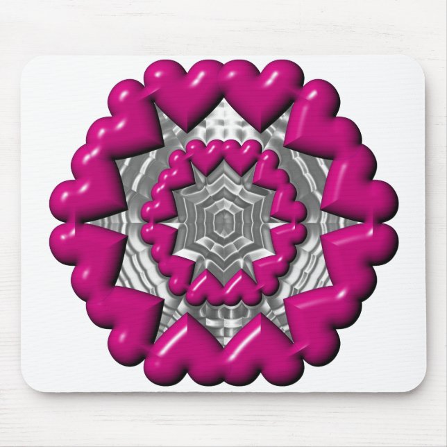 Mousepad Anel do Dia dos Namorados Coração (Frente)