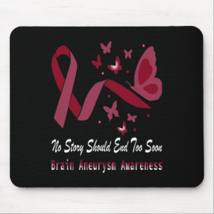 Mousepad Aneurisma Cérebro Consciência Borboleta Borgonha B