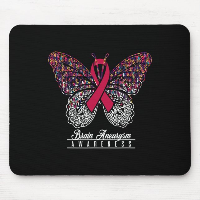 Mousepad Aneurisma Cérebro Consciência Borboleta Oferece Pr (Frente)