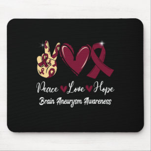 Mousepad Aneurisma Cérebro Consciência Paz Amor Esperança B