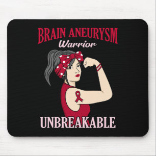 Mousepad Aneurisma do Cérebro Guerreiro Consciência Mês Apo