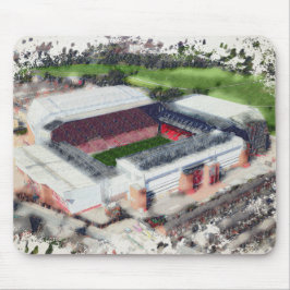 Mousepad Anfield Stadium Liverpool - Artistic Watercolour