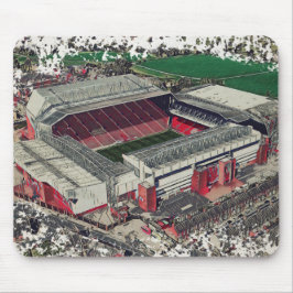 Mousepad Anfield Stadium Liverpool - Artistic Watercolour