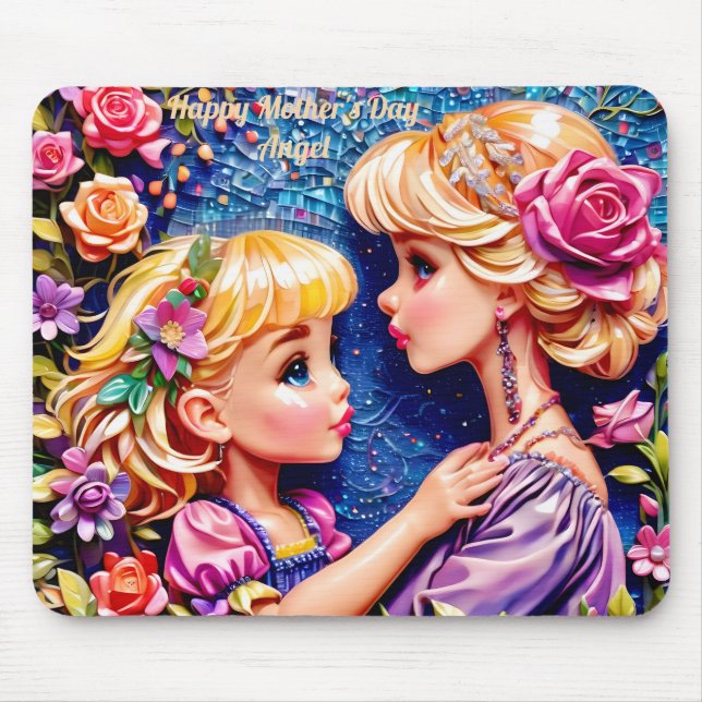 Mousepad ANGEL ~ DIA DE AS MÃES ~ Mãe e Filha ~ (Frente)