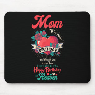 Mousepad Angel Mãe Feliz Aniversário No Céu Dia Memorial Lo
