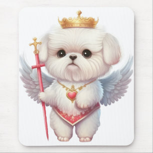 Mousepad Angel maltesa Puppy, amantes de cães maltes e dono