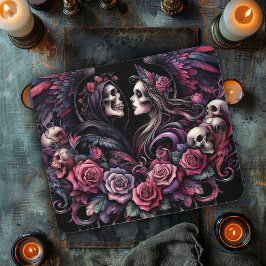 Mousepad Angel Skeletons com Rosas