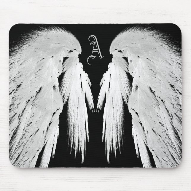 Mousepad ANGEL WINGS Black Monograma (Frente)