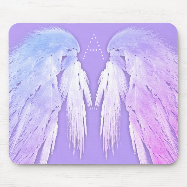 Mousepad ANGEL WINGS Fairy Purple Monograma (Frente)