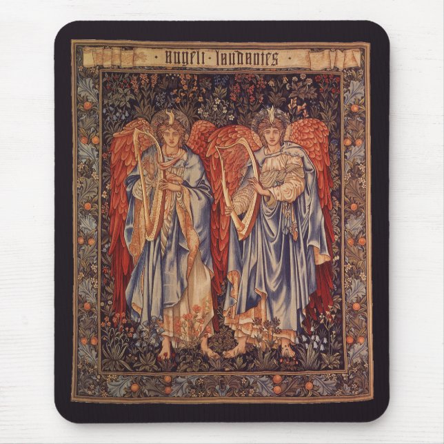 Mousepad Angeli Laudantes por Sir Edward Coley Burne Jones (Frente)