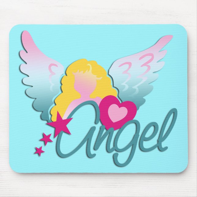 Mousepad Angels Love | ciano (Frente)