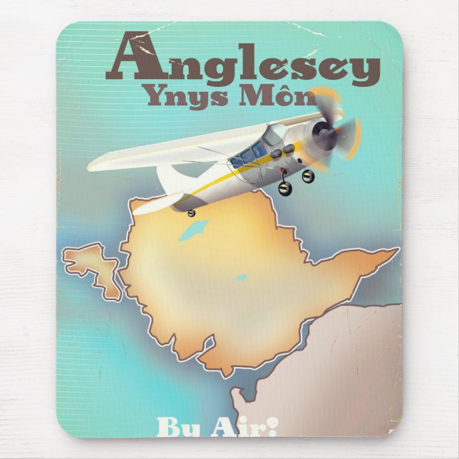 Mousepad Anglesea, poster de viagens de estilo vintage (Frente)