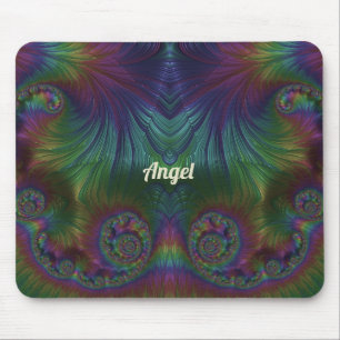Mousepad ÂNGULO ~ Amarelo Aqua e Design azul