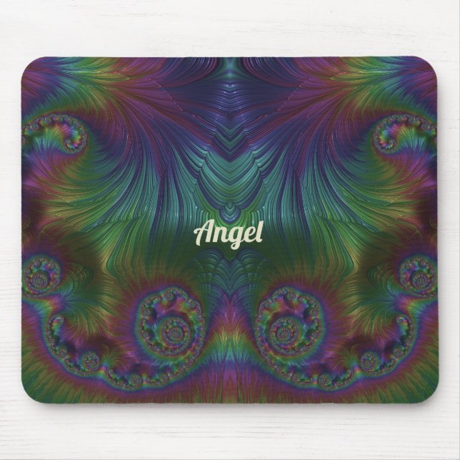 Mousepad ÂNGULO ~ Amarelo Aqua e Design azul (Frente)