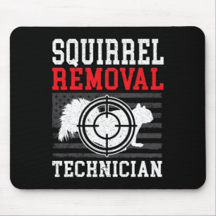 Mousepad Anima de Caça ao Esquilo do Técnico de Remoção do 