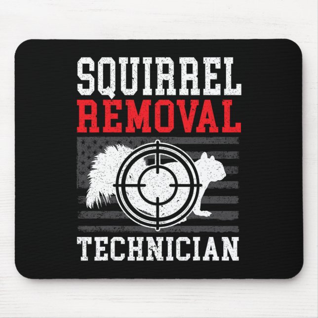 Mousepad Anima de Caça ao Esquilo do Técnico de Remoção do  (Frente)