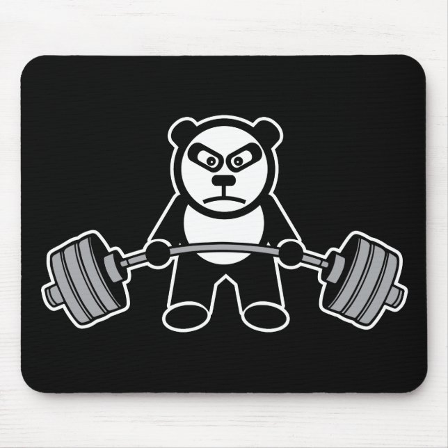 Mousepad Animação do Urso Panda Levantado - Esboço (Frente)