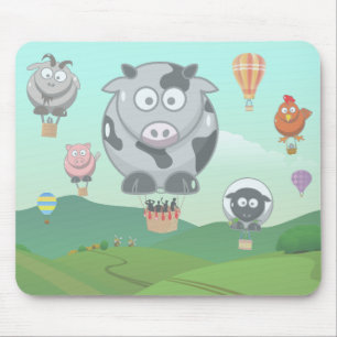 Mousepad Animais da exploração de balões de ar quente