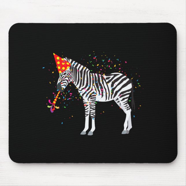 Mousepad Animais de Zebra se divertindo em uma Festa  (Frente)