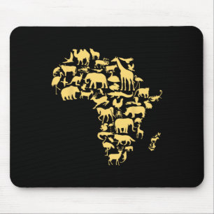 Mousepad Animais do Mapa da África Melanina História Negra 