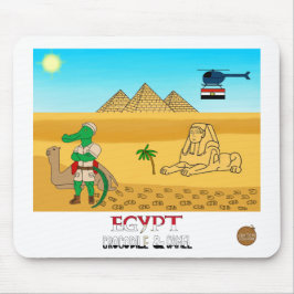 Mousepad Animais do Mundo, Egito: Crocodilo & Camelo