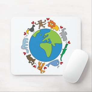 Mousepad animais dos desenhos animados do fatfatin do mundo
