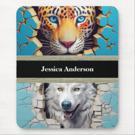 Mousepad Animais Modernos, Lobo-Leopardo