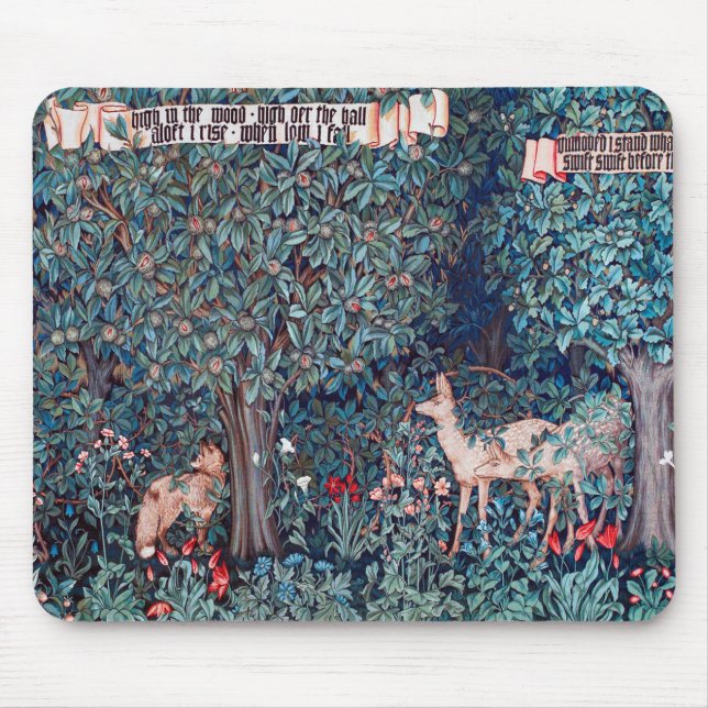 Mousepad Animais na Floresta, William Morris (Frente)