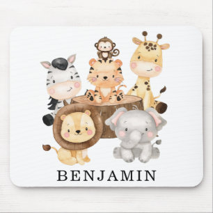 Mousepad Animais Safari Selvagens Cutes Animais Personaliza