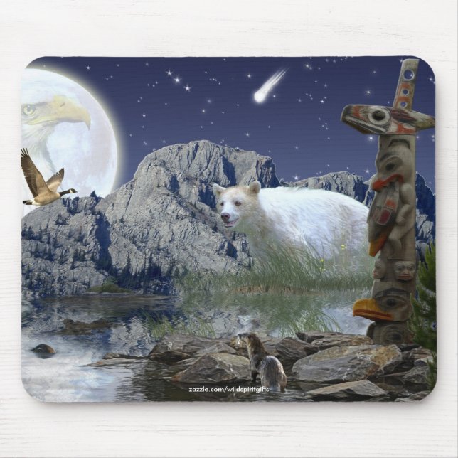 Mousepad Animais Sagrados Haida Espírito Selvagem (Frente)