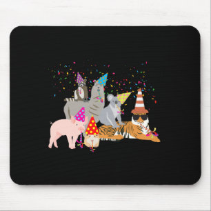 Mousepad Animais se divertindo Animais fofos tendo uma fest