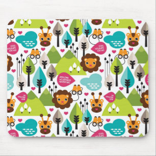Mousepad animais selvagens retros do leão do safari dos