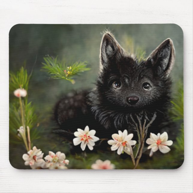 Mousepad Animal floral selvagem (Frente)