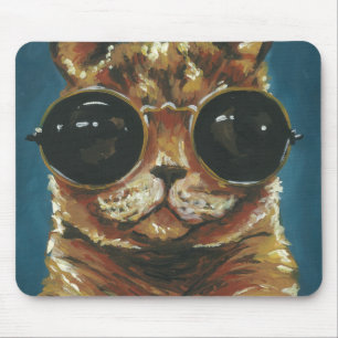 Mousepad Animal  Gatinho De Óculos De Sol