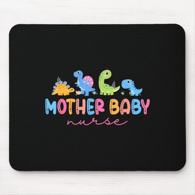 Mousepad Animal Mother Baby Nurse Dinosaur Stpartum Rn Ob N (Frente)