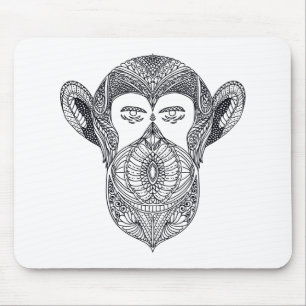Mousepad Animal selvagem do Doodle da floresta