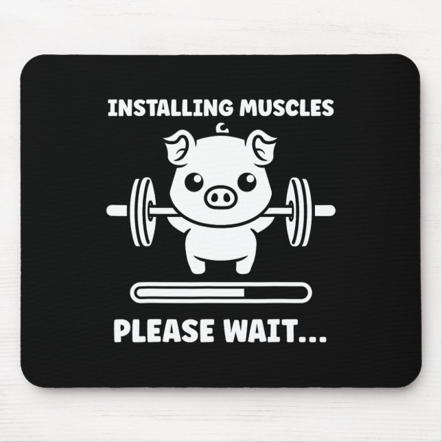 Mousepad Animals Installing Muscles Fitness Bodybuilding Pi (Frente)