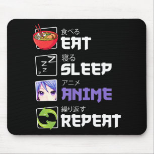 Mousepad Anime animado comendo sono repita anime presente n