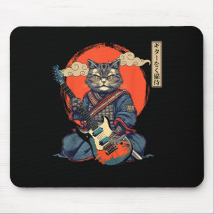 Mousepad Anime Cat Japonês Samurai Tattoo Kawaii Ninja Gui