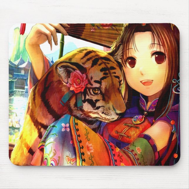 Mousepad Anime com tigre (Frente)