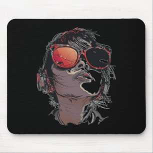 Mousepad Anime de Arte com Óculos de Sol Gráficos do Anime 