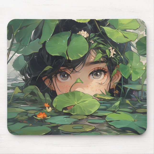Mousepad Anime Girl in Pond (Frente)