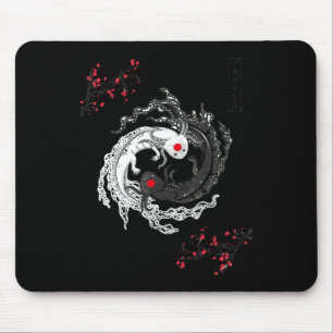 Mousepad Anime Gráfico de Arte Japonês Yin Yang Axolotls Ax